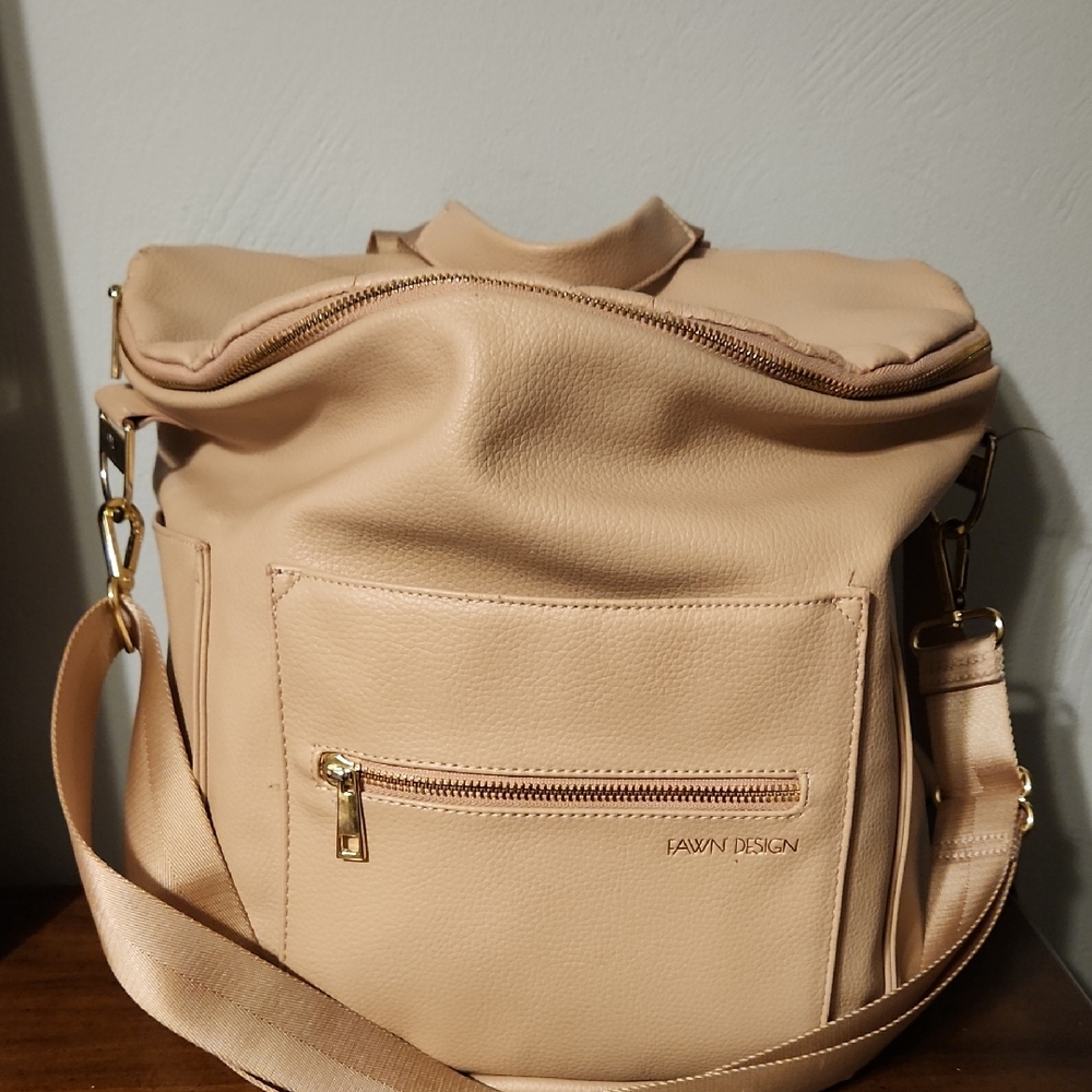 Fawn Design Cream Backpack Diaper Bag Collection